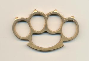 Solid Brass Knuckles knuckle duster homemade home made WeaponCollector (2)